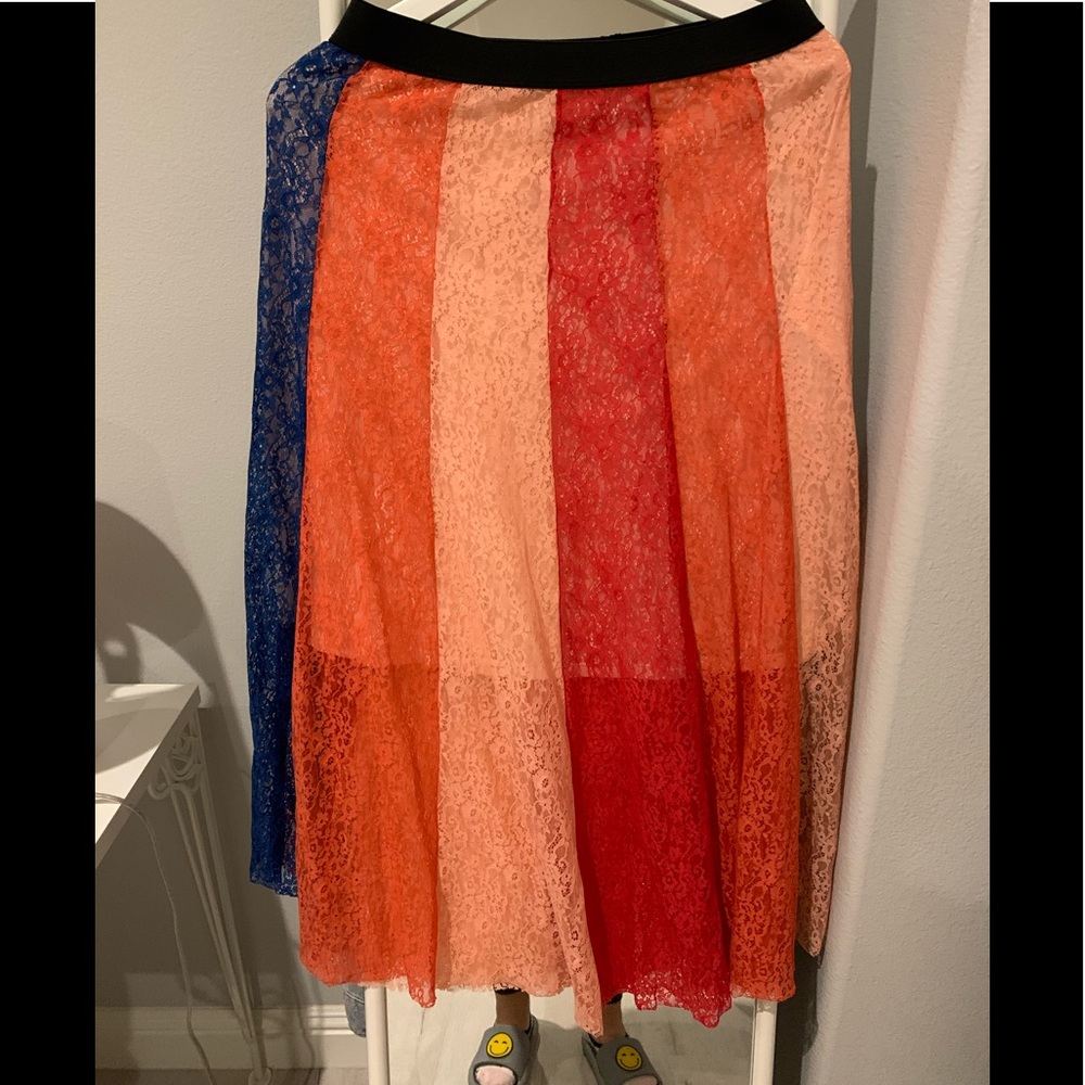 Maje colorful midi skirt, brand new with tag!
